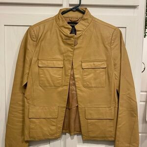 Metrostyle Camel Leather Jacket